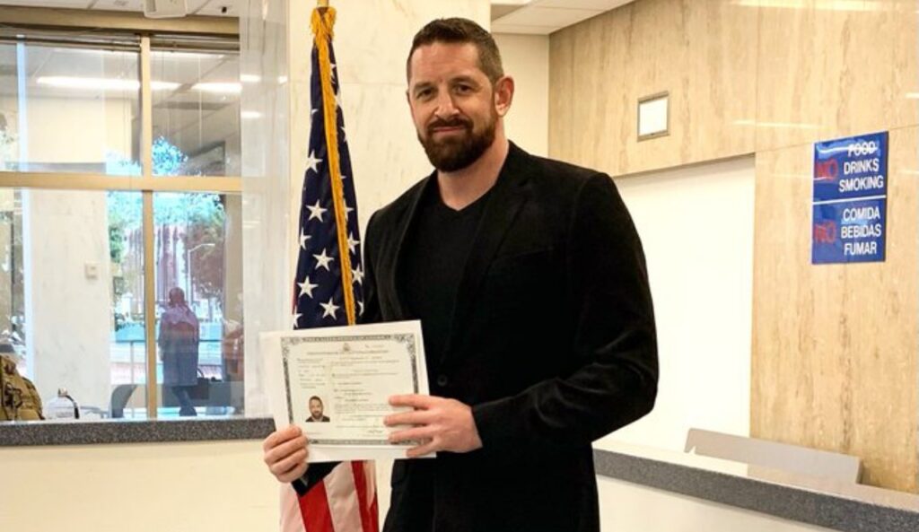 20210130 081624 WWE NXT commentator Wade Barret legally became a citizen of the United States of America