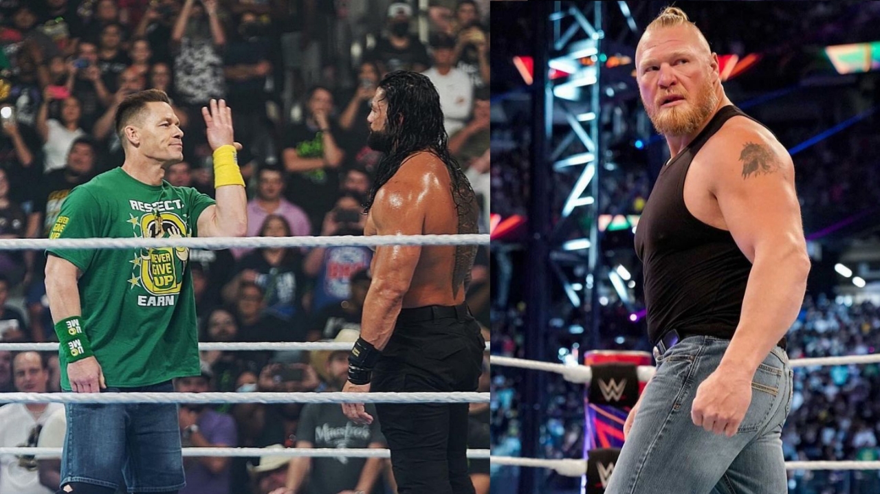 Roman Reigns vs John Cena & Brock Lesnar