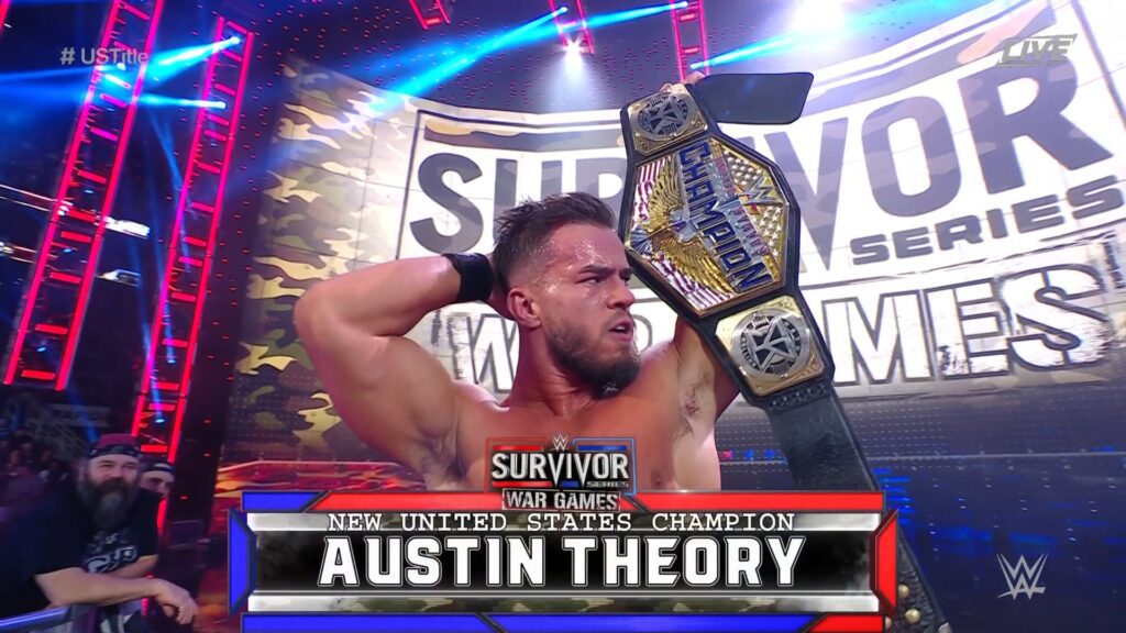 20221127 091310 Austin Theory defeats Seth Rollins & Bobby Lashley at WWE Survivor Series WarGames 2022