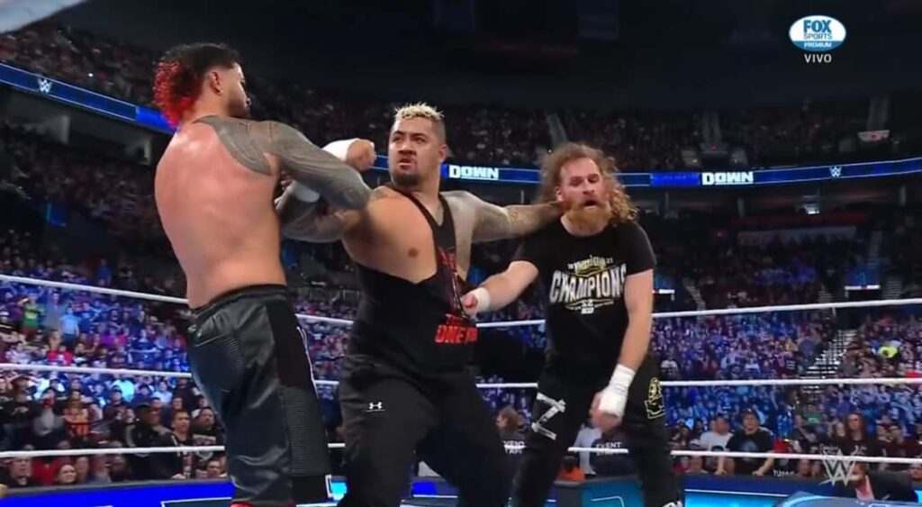 FB IMG 1680922876998 Matt Riddle saves Sami Zayn from The Usos WWE SmackDown April 7, 2023