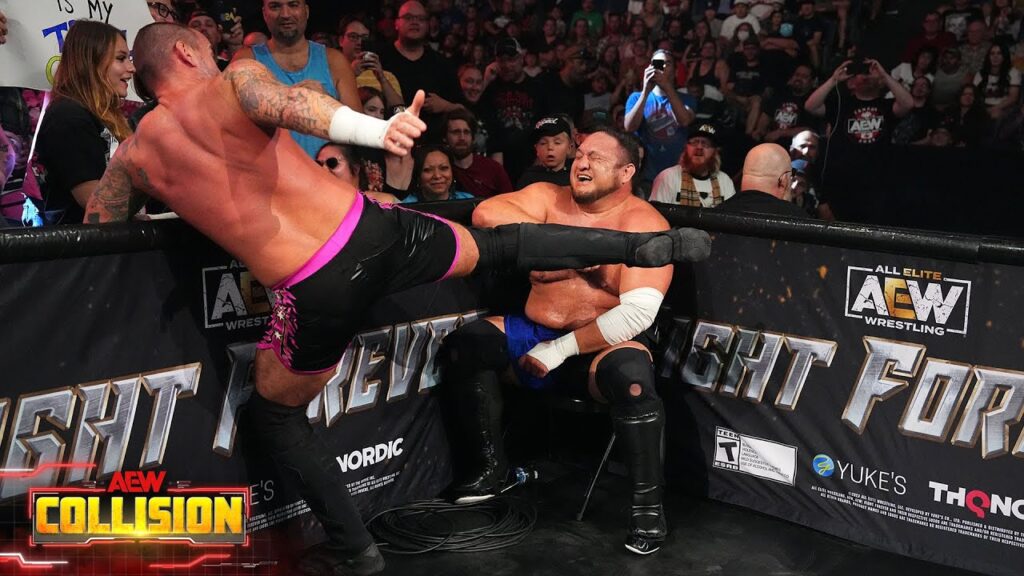 maxresdefault Watch Full Match Highlights CM Punk vs Samoa Joe AEW Collision July 8, 2023 final of the Owen Hart Foundation Tournament