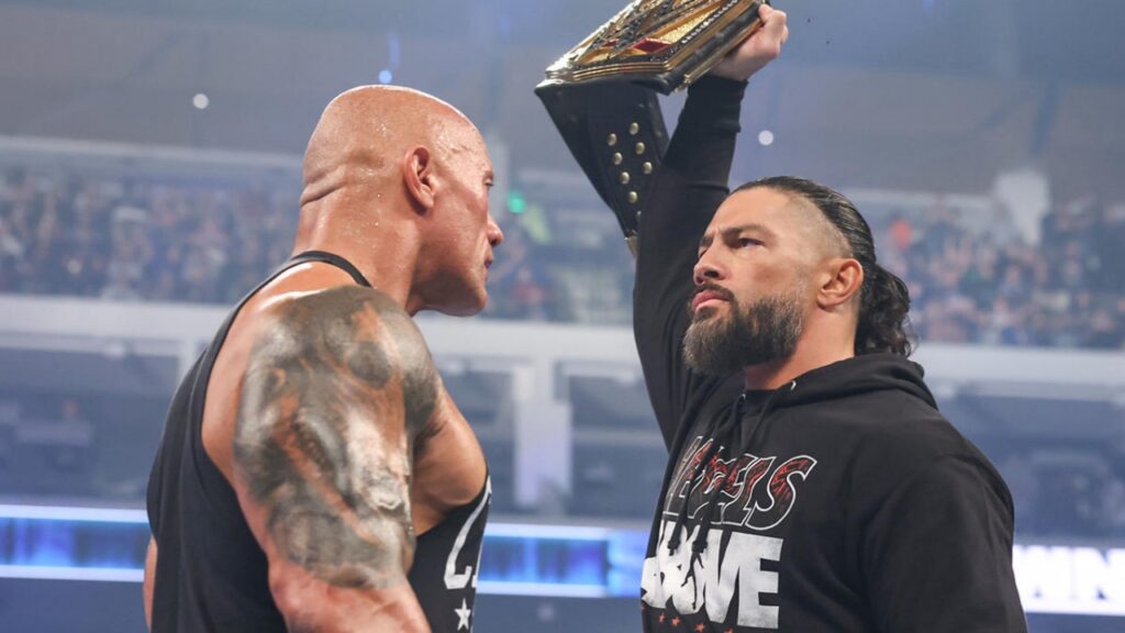 The Rock and Roman Reigns after SmackDown off air